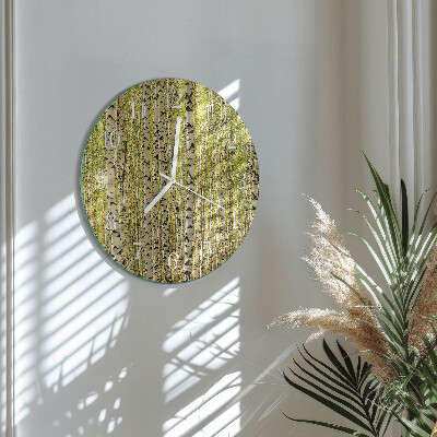 Round wall clock Birch Forest