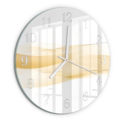 Round wall clock Abstract Wave