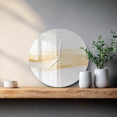 Round wall clock Abstract Wave