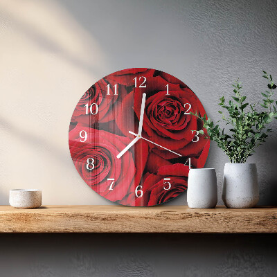 Round wall clock Roses