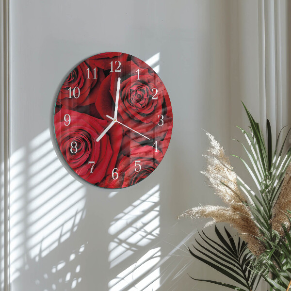 Round wall clock Roses