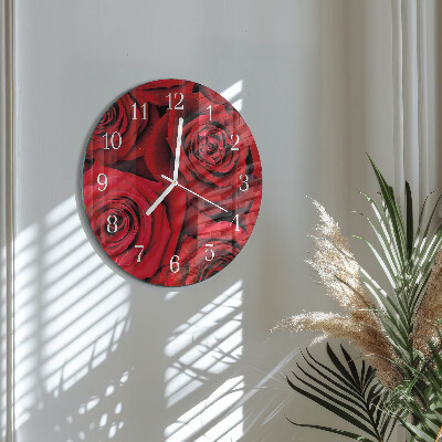Round wall clock Roses