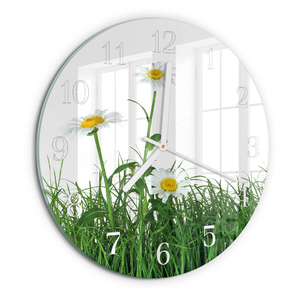 Round wall clock Daisies