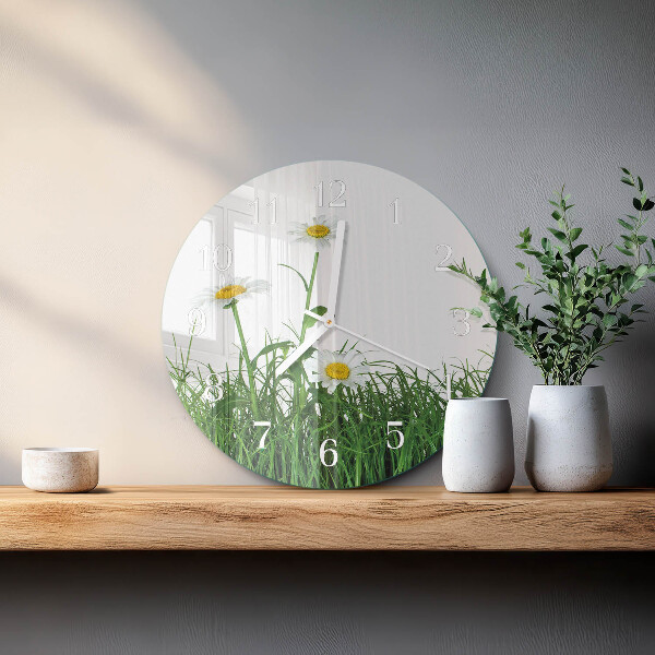 Round wall clock Daisies