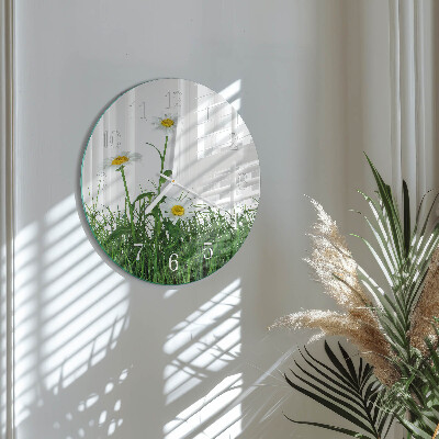 Round wall clock Daisies