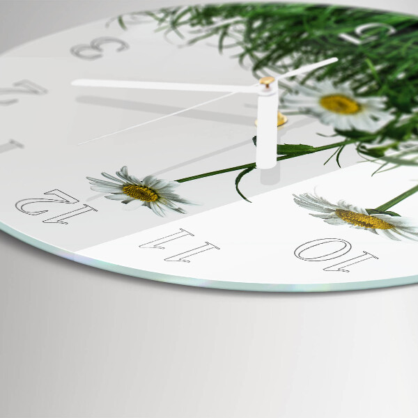 Round wall clock Daisies