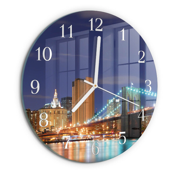 Round wall clock Horizontal Bridge