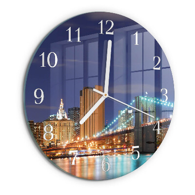 Round wall clock Horizontal Bridge
