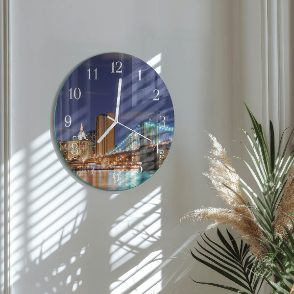 Round wall clock Horizontal Bridge