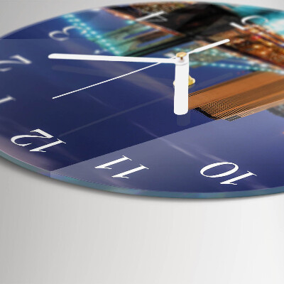 Round wall clock Horizontal Bridge