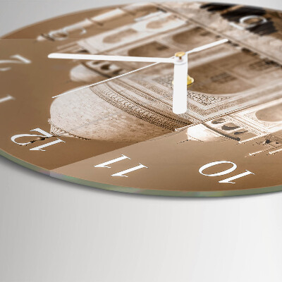 Round wall clock Taj Mahal Sepia