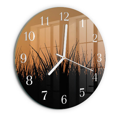 Round wall clock Grass
