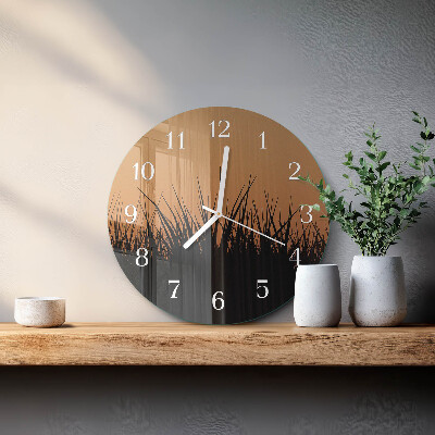 Round wall clock Grass