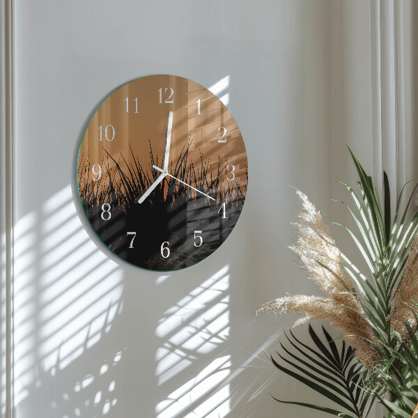 Round wall clock Grass
