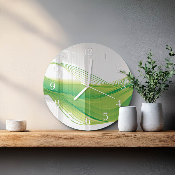 Round wall clock Abstract Lines