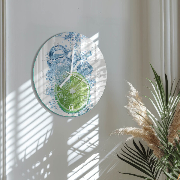 Round wall clock Calcium carbonate