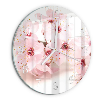 Round wall clock Flowers