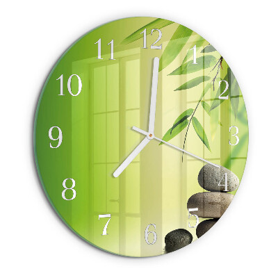 Round wall clock Bamboo Stones