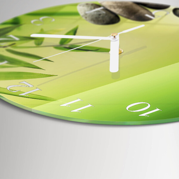 Round wall clock Bamboo Stones