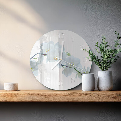 Round wall clock Orchid