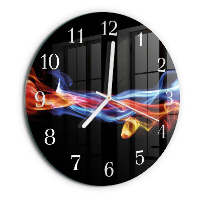 Round wall clock Abstract Smoke