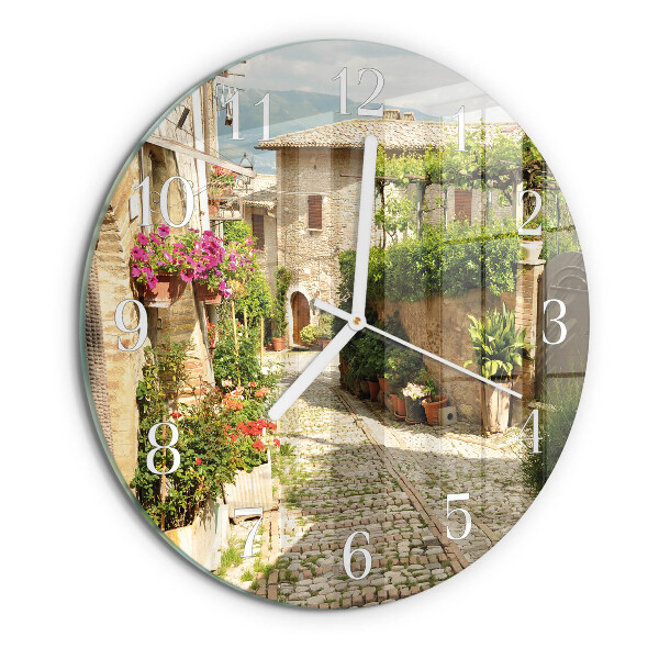 Round wall clock Flowers Alley