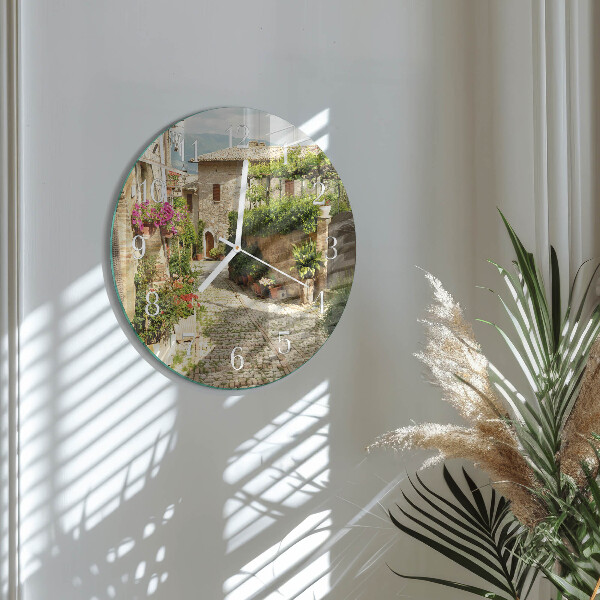 Round wall clock Flowers Alley