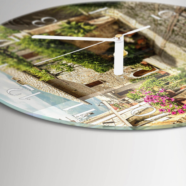 Round wall clock Flowers Alley