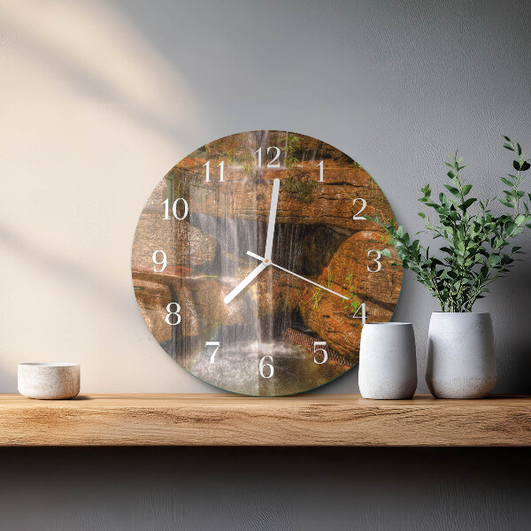 Round wall clock Waterfall