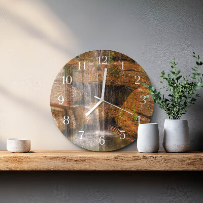 Round wall clock Waterfall