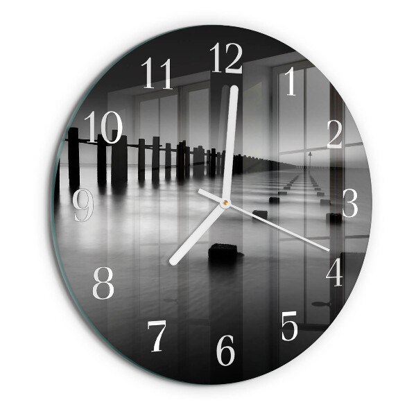 Round wall clock Sea