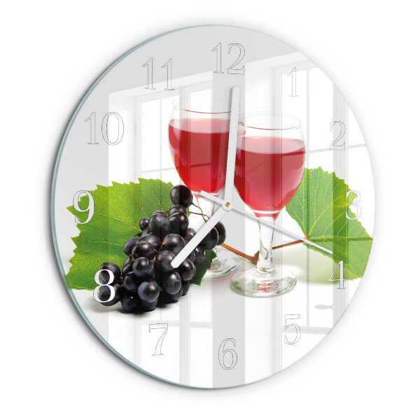 Round wall clock Grapes for Wine