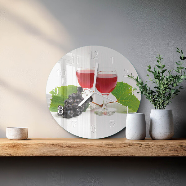 Round wall clock Grapes for Wine