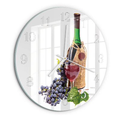 Round wall clock Grapes for Wine