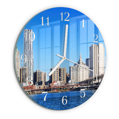 Round wall clock Horizon Sepia