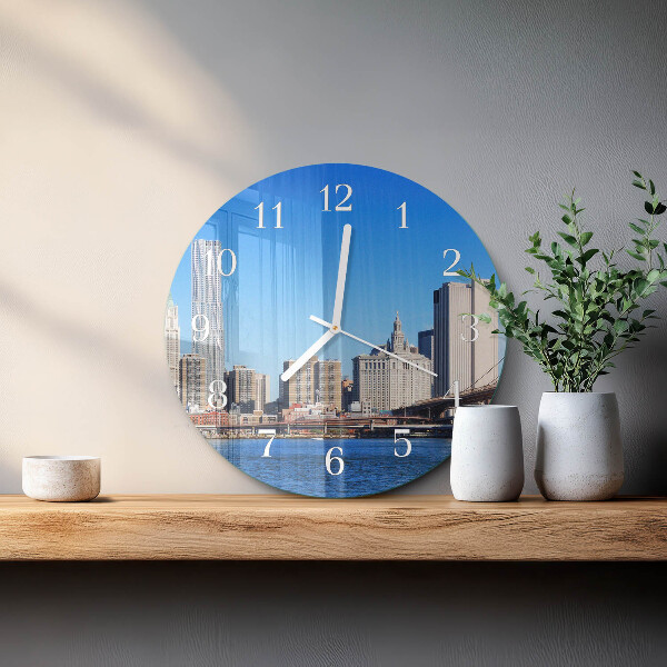 Round wall clock Horizon Sepia
