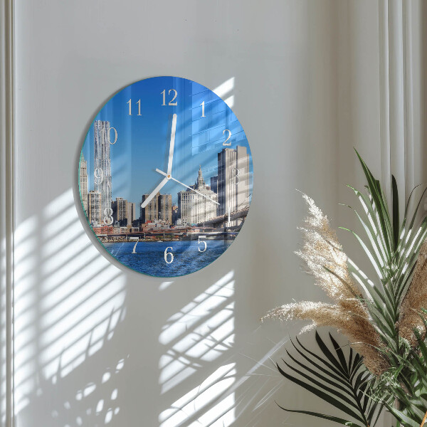 Round wall clock Horizon Sepia