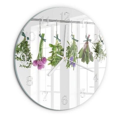 Round wall clock Herbs
