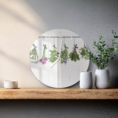 Round wall clock Herbs