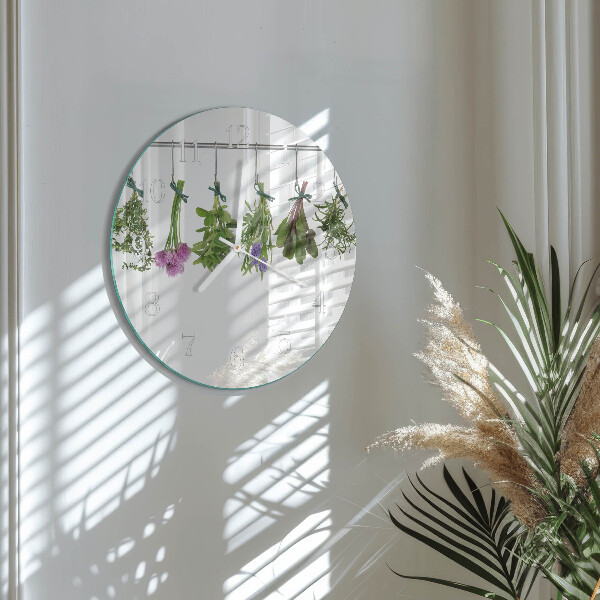 Round wall clock Herbs