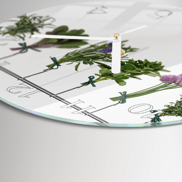 Round wall clock Herbs