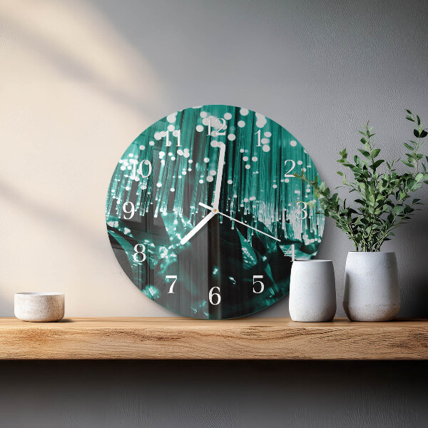 Round wall clock Fiber optic