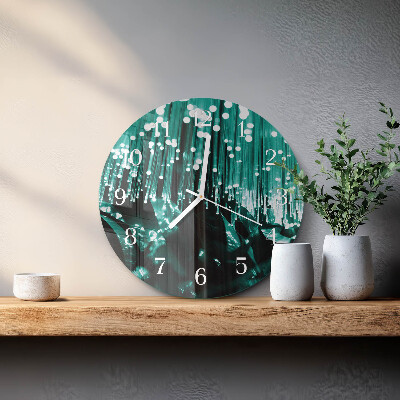 Round wall clock Fiber optic