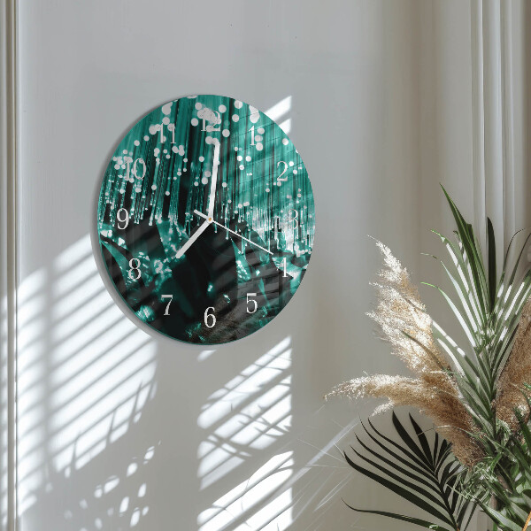 Round wall clock Fiber optic