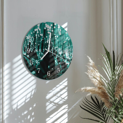Round wall clock Fiber optic