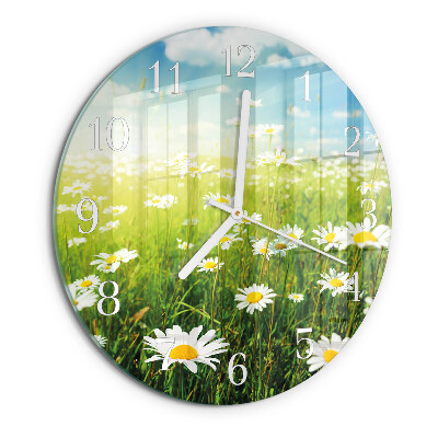 Round wall clock Daisies