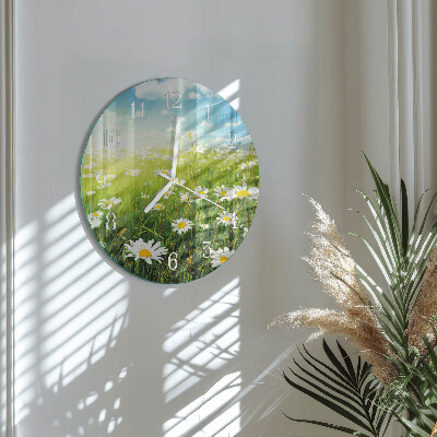 Round wall clock Daisies