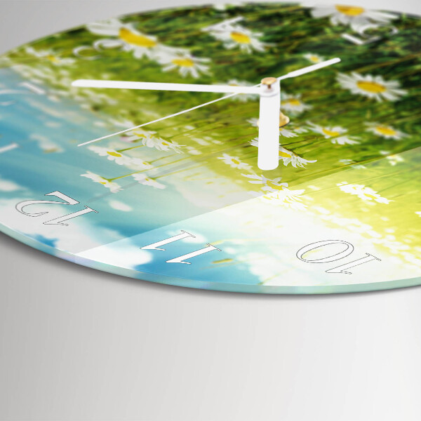 Round wall clock Daisies