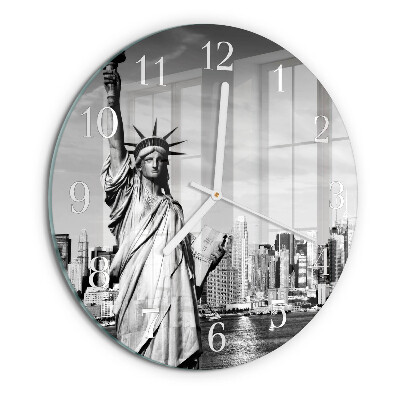 Round wall clock Statue of Liberty