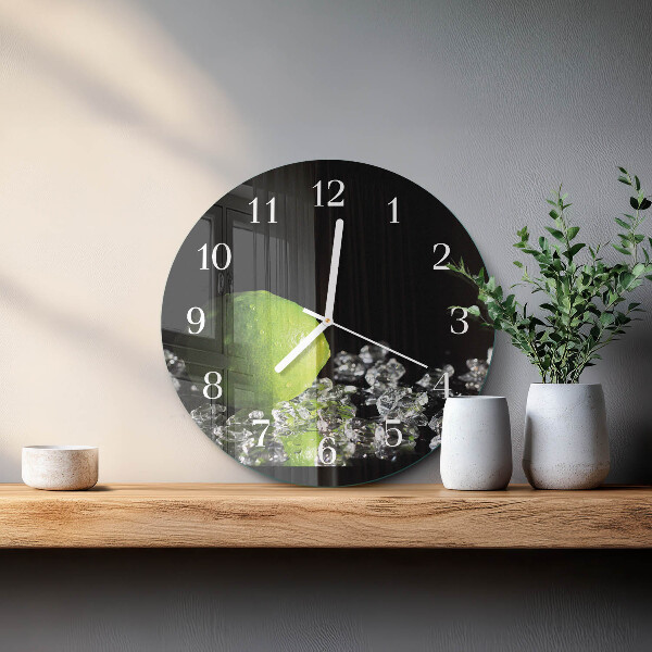 Round wall clock Calcium carbonate